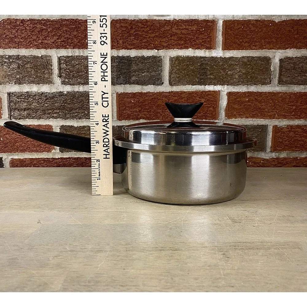 Maxam 18/8 3-Ply‎ Stainless 1.5 Quart Saucepan With Lid USA